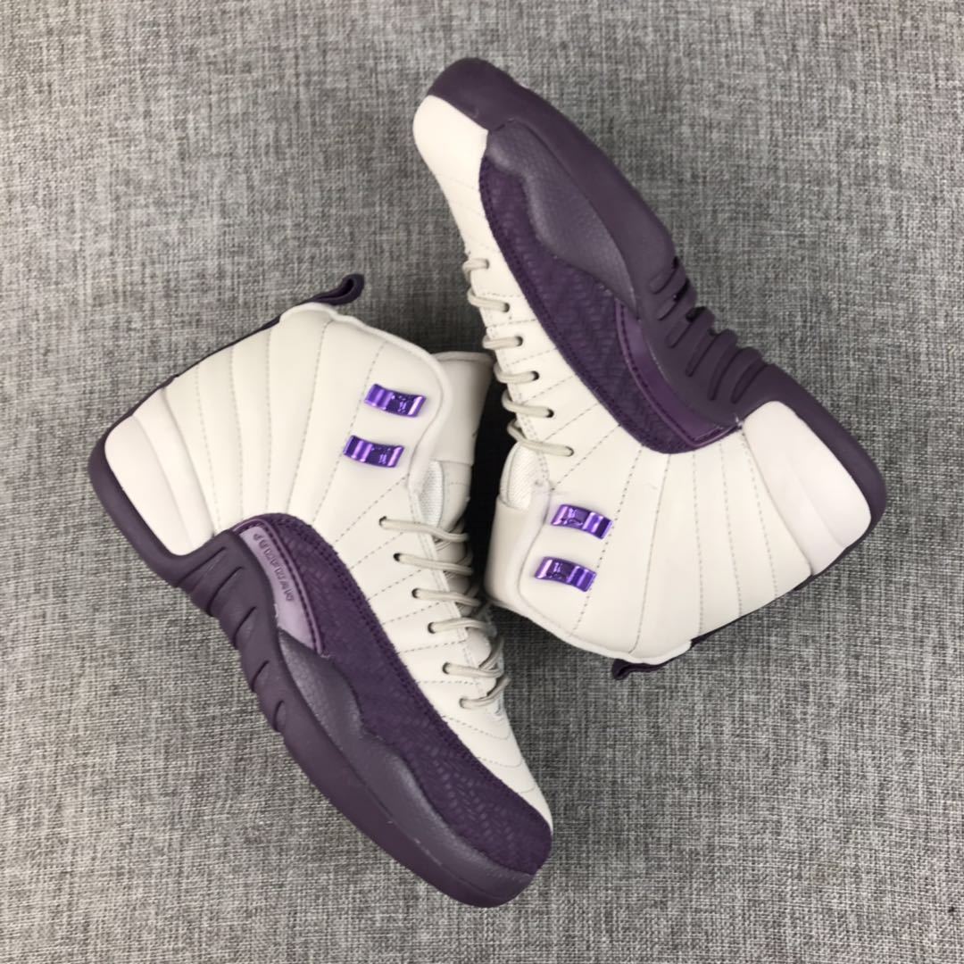 Jordan Air Jordan 12 White Purple Sneakers 510815-001