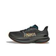 HOKA Mach 6 Running Shoes, Black with Teal and Orange