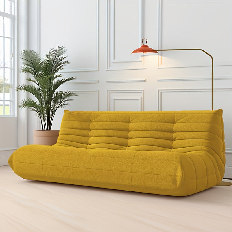 Adult Bean Bag Chair - Teddy Velvet Sofa Bed, Modern and Comfortable Lazy Sofa, Couple Sofa, Armless Cushioned Floor Chair, Suitable for A Variety Of Room Types, Game Sofa, Balcony Tatami, Multi-person Sofa Bed