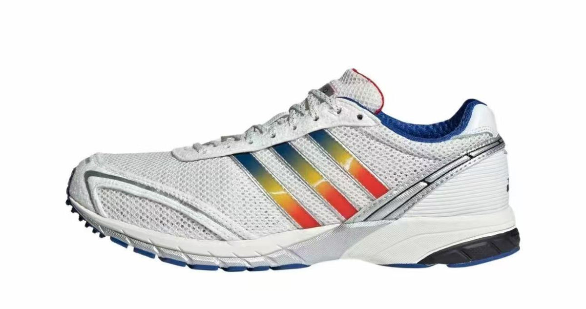 Adidas JI2684 White Running Shoes with Multicolor Stripes