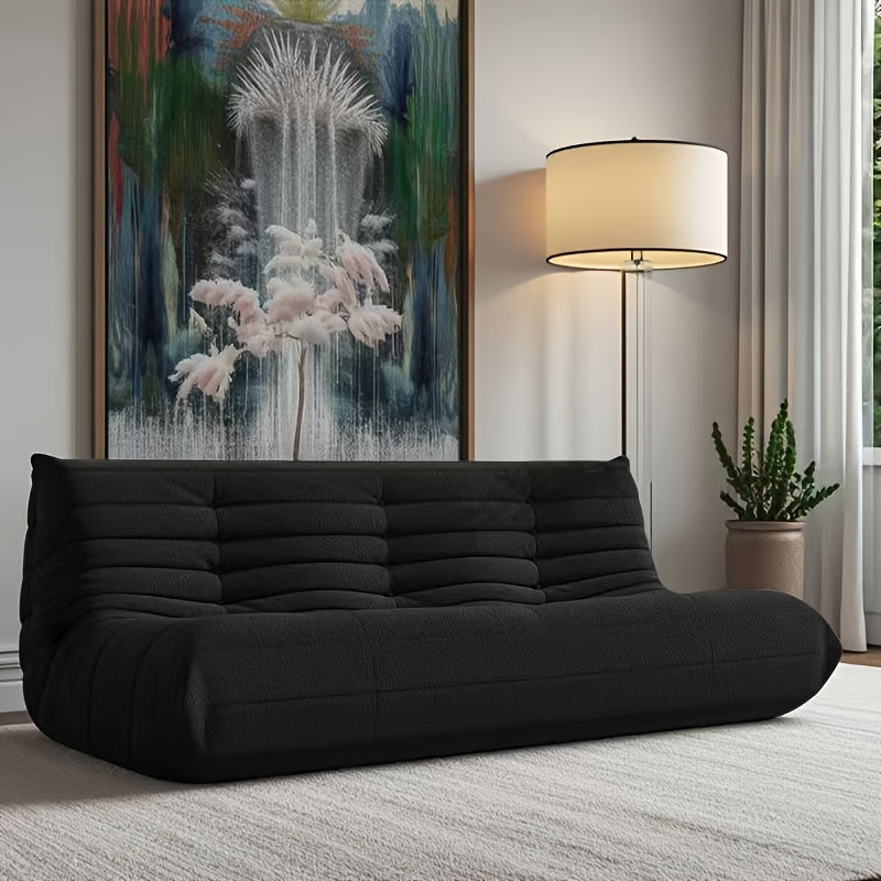 Adult Bean Bag Chair - Teddy Velvet Sofa Bed, Modern and Comfortable Lazy Sofa, Couple Sofa, Armless Cushioned Floor Chair, Suitable for A Variety Of Room Types, Game Sofa, Balcony Tatami, Multi-person Sofa Bed