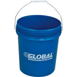 Global Industrial 5 Gallon Open Head Plastic Pail with Steel Handle - Blue (WB988980)