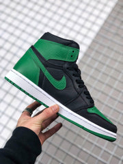 Air Jordan 1 High Pine Green Black Sneakers 555088-030
