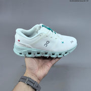 On Cloud X 5 Low-Top Sneakers in White and Mint