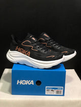 HOKA Clifton 10 Running Shoes, Black and White