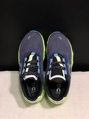 On Cloudmonster Running Shoes in Navy and Lime