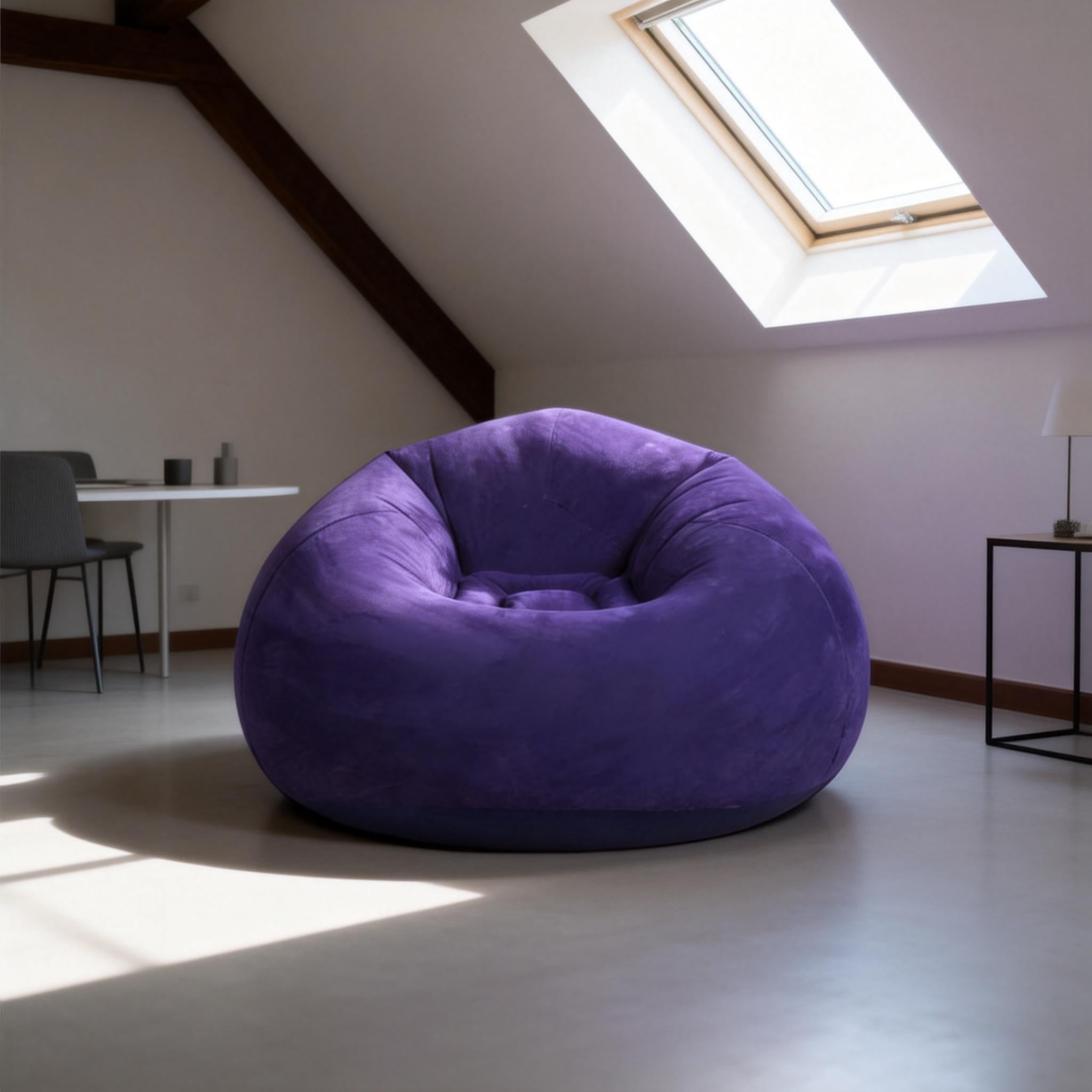 Inflatable Lazy Sofa Chair: Ergonomic Design Fits the Body Shape, PVC Bean Bag Material Is Foldable and Portable, Suitable for Both Indoor and Outdoor Use in Living Rooms, Balconies and Camping Scenarios