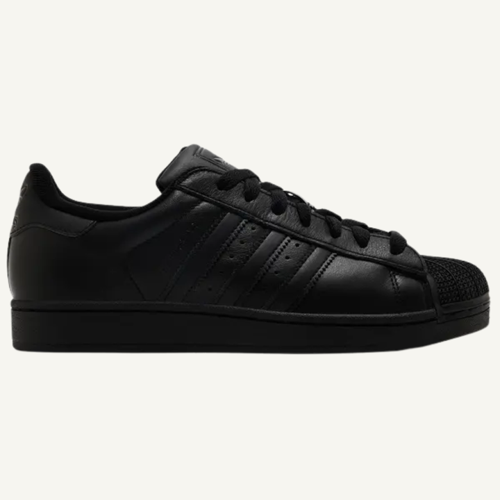 Adidas Originals Men's All Black Superstar II Sneakers, JI0081