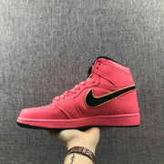 Air Jordan 1 Mid Sneakers Pink Black Volt AQ9131-600