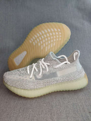 Adidas Yeezy Boost 350 V2 Knit Sneakers in Gray and Cream