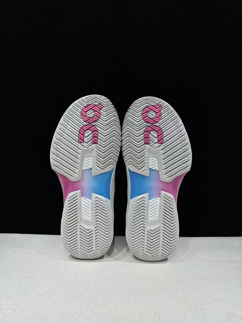 On The Roger Pro Fire Clay Grey Blue Tennis Shoes