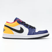 Jordan 1 Low Sneakers in Blue, White and Yellow 553558-123