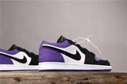 Jordan 1 Low Black White Purple 553558-125