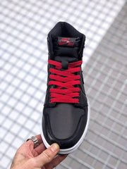 Air Jordan 1 High OG Black Satin Black Red Sneakers