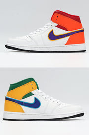 Jordan 1 Retro High OG Rainbow Sneakers, Style 554725-128