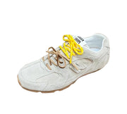 Miu Miu Suede Low-Top Sneakers in Light Gray
