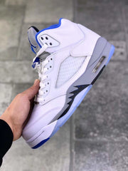 Air Jordan 5 Stealth 2.0 White Blue Sneakers 440888-140