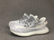 Yeezy 350 V2 Kids Sneakers in White and Gray