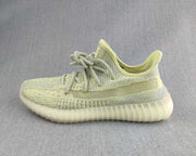 Yeezy 350 V2 Knit Sneakers in Pale Yellow and Gray