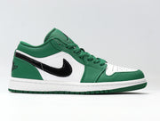 Jordan 1 Low White and Green Sneakers 553558-301