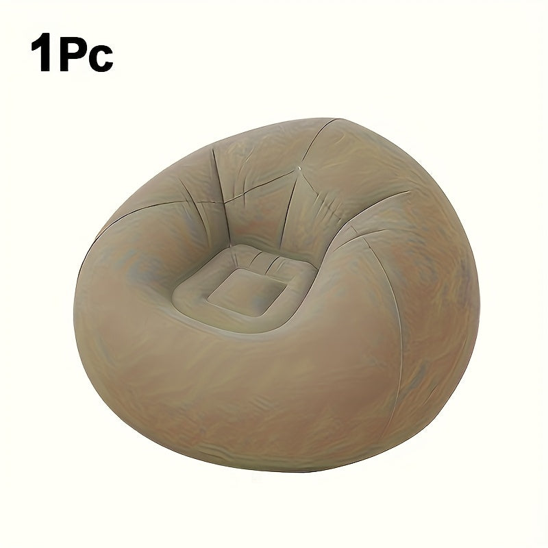 Inflatable Lazy Sofa Chair: Ergonomic Design Fits the Body Shape, PVC Bean Bag Material Is Foldable and Portable, Suitable for Both Indoor and Outdoor Use in Living Rooms, Balconies and Camping Scenarios