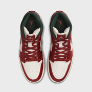 Jordan Air Jordan 1 Mid - Sail / Midnight Green / Pure Platinum / Redstone