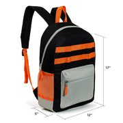 17" Wholesale Backpacks | 2 Different Prints | Dual Mesh Side Pockets - Bulk Case of 24 Bookbags