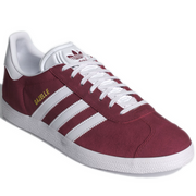 Men's Adidas Gazelle Shoes - Collegiate Burgundy / Cloud White / Gold Metallic