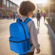 17" Kids Basic Wholesale Backpack in 12 Colors | Side Pocket - Bulk Case of 24 Bookbags