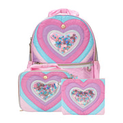 Quilted Confetti Heart Insulated Lunch Box