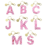 Monogram Confetti Letter Bag Charms (A, B, C, J, K, L, M, S)