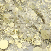 Confetti Glam Clear Mini Backpack with Gold Confetti