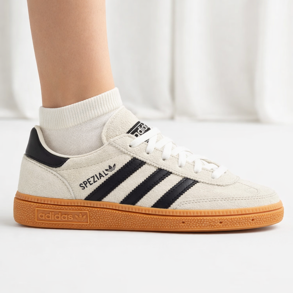 Adidas Originals Women's Beige Handball Spezial Sneakers, IF6562 (Damaged Box)