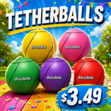 Limited Availability - Tetherball (5 Pack) - Assorted Colors with Pump - $3.49 Each
