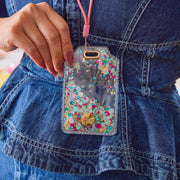 Confetti Filled Lanyard & Luggage Tag