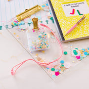 Confetti Filled Lanyard & Luggage Tag