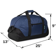 25" Wholesale Duffle Bag in Assorted Colors  - Bulk Case of 12 Duffels
