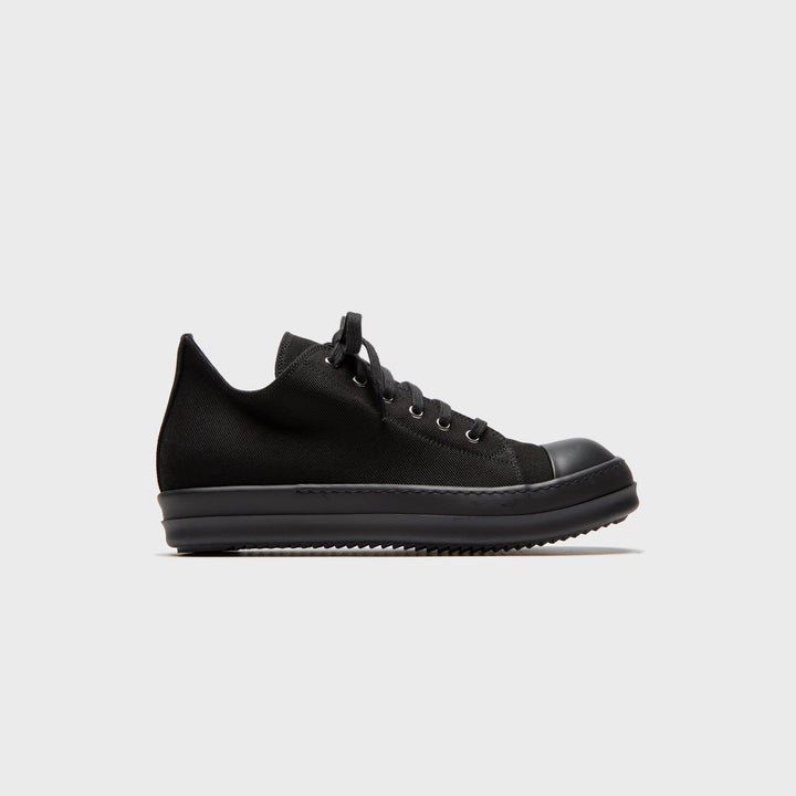 Rick Owens Overdyed Low Sneaks - Denim Black / Black