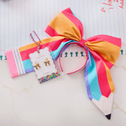 Pencil Bow Jumbo Novelty Headband