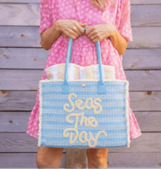 Seas The Day Canvas Tote Bag