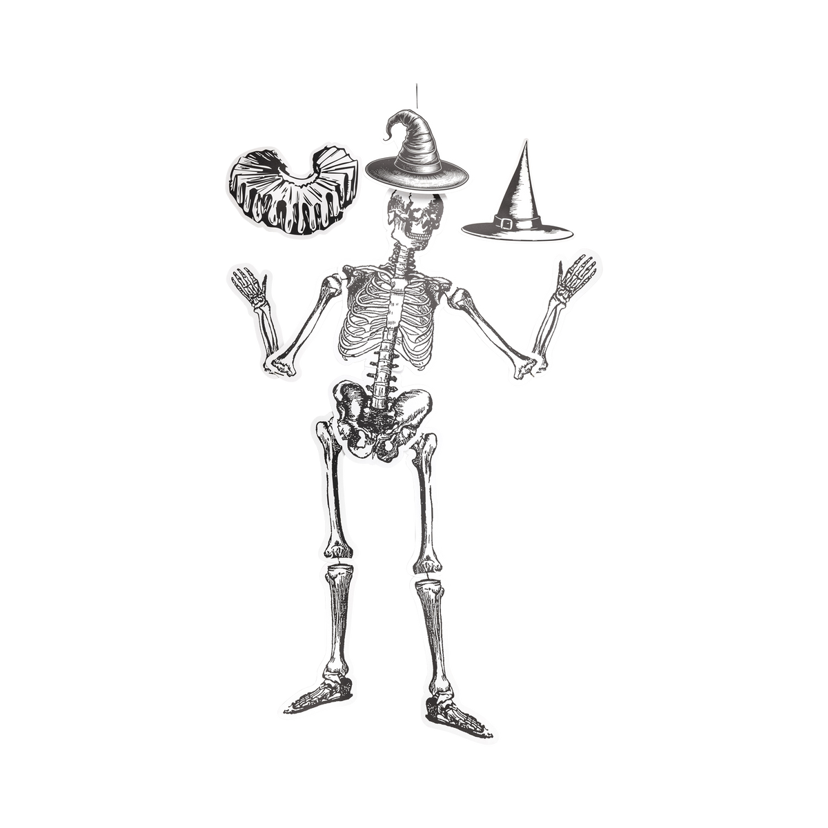 Dancing Large Scale Paper Skeletons