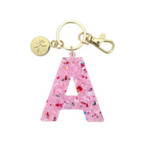 Monogram Confetti Letter Bag Charms (A, B, C, J, K, L, M, S)
