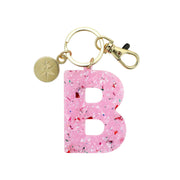 Monogram Confetti Letter Bag Charms (A, B, C, J, K, L, M, S)
