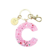 Monogram Confetti Letter Bag Charms (A, B, C, J, K, L, M, S)