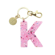 Monogram Confetti Letter Bag Charms (A, B, C, J, K, L, M, S)
