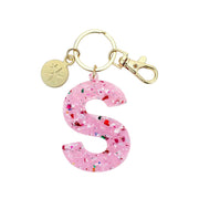 Monogram Confetti Letter Bag Charms (A, B, C, J, K, L, M, S)