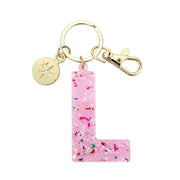 Monogram Confetti Letter Bag Charms (A, B, C, J, K, L, M, S)
