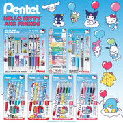 Pentel EnerGize Mechanical Pencil, Hello Kitty® and Friends, Limited Edition, 0.7mm, W/Refill Lead and Small Block Eraser, 2-Pk
