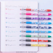 Pentel RSVP Ballpoint Pen, Hello Kitty® and Friends, Limited Edition, Mix 1, 0.7mm Fine Line, Assorted Ink, 5-Pk