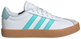 Adidas Kids' White & Blue VL Court Sneakers, JH8721